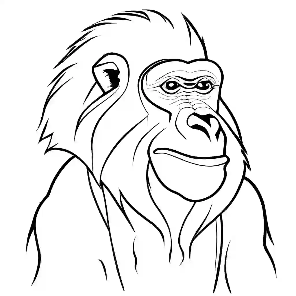Baboons coloring pages